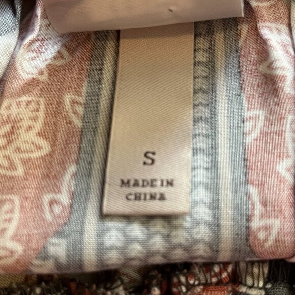 Knox Rose Off Shoulder Shirt Blouse Womens Small Red Pink Boho Long Sleeves - Picture 6 of 8